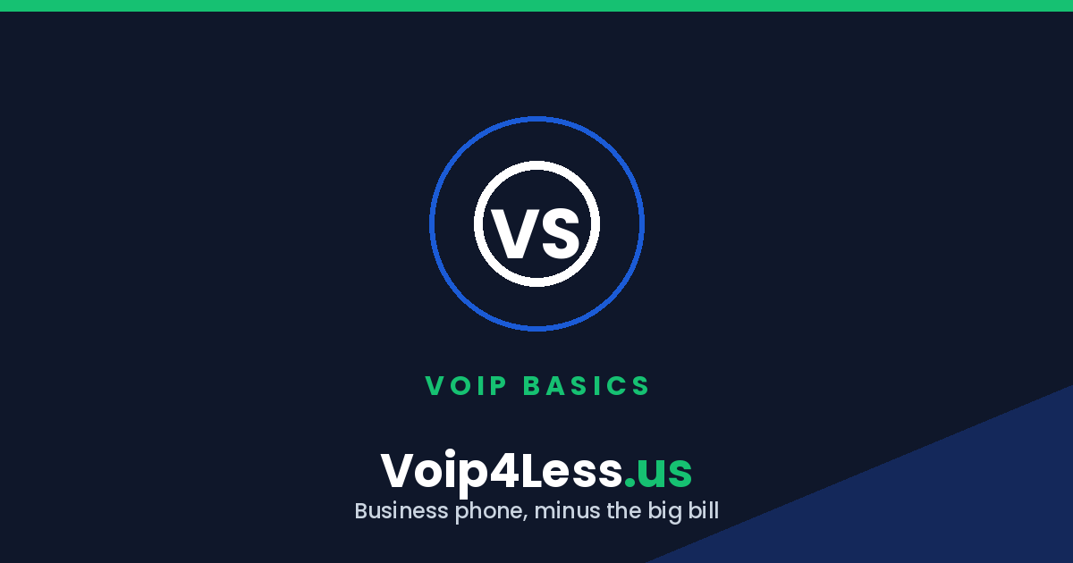 Voip4Less blog graphic — VoIP vs landline for small business